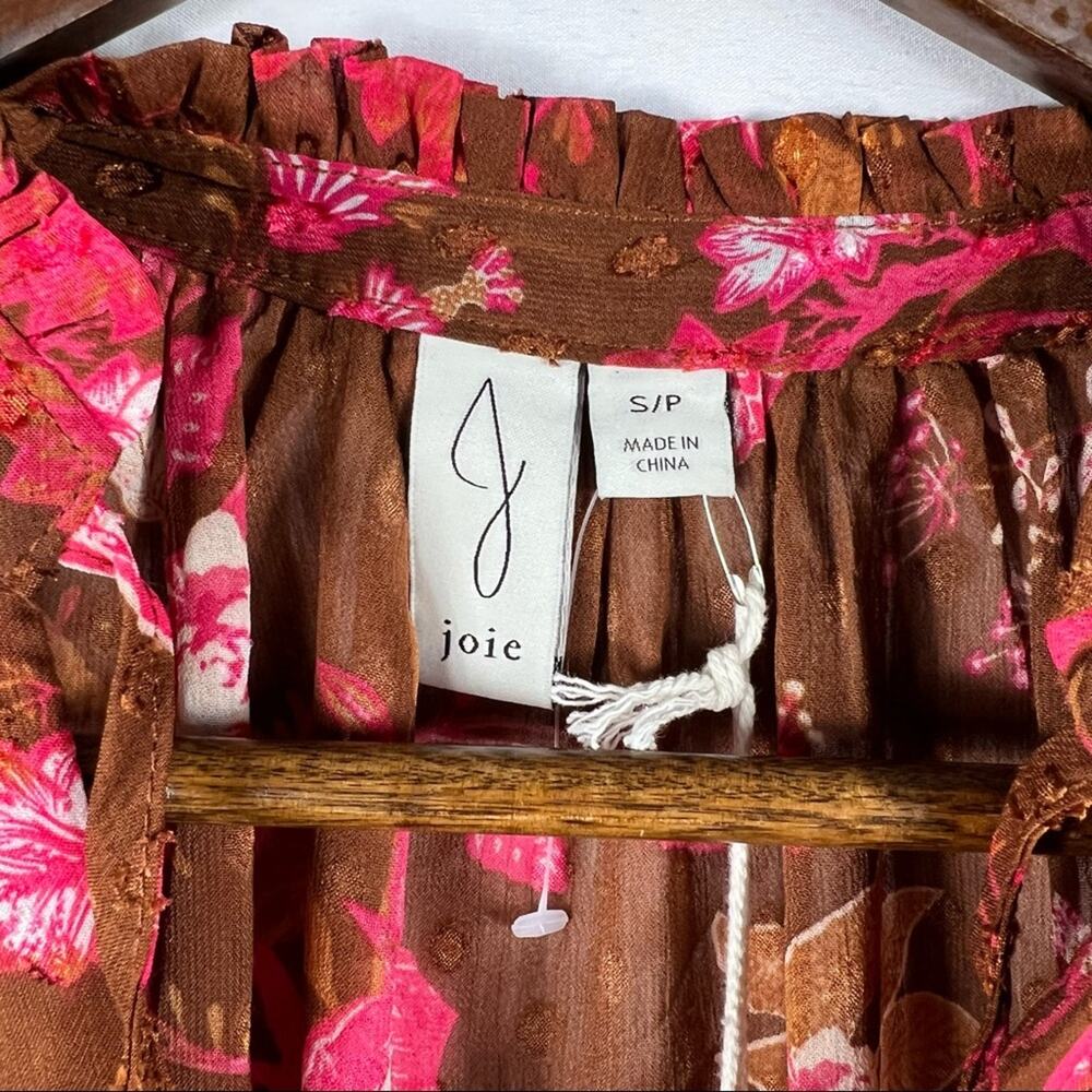 JOIE Long Sleeve Floral Blouse NWT in Size Small - Picture 2 of 4